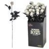 Skull Rose With Black Stem Size: 54 Cm | -Halloween Decoratie Winkel 790864