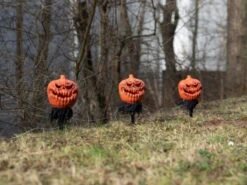 Halloween Pumpkins With Stake, Set Of 3, 39cm -Halloween Decoratie Winkel 83316121c