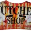 METAL SIGN BUTCHER SHOP (36X59CM) -Halloween Decoratie Winkel halloween metal sign butcher shop 36x59cm